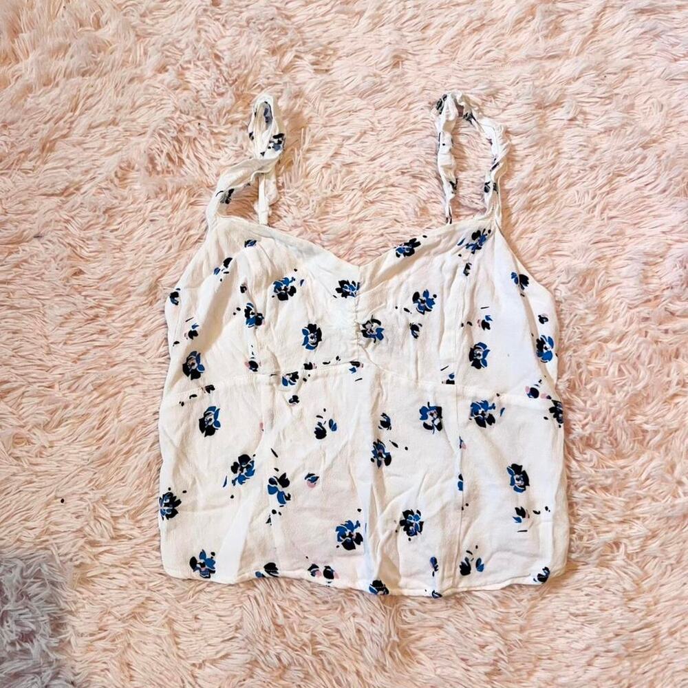 Abercrombie & Fitch Floral Tank Cottage‎ Core Feminine Twee Coquette Crop Top